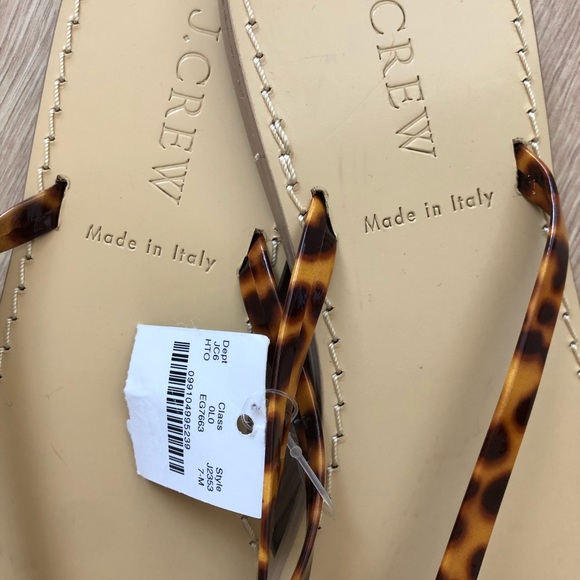 J Crew Capri sandals with faux-tortoise strap NWT - Picture 4 of 7